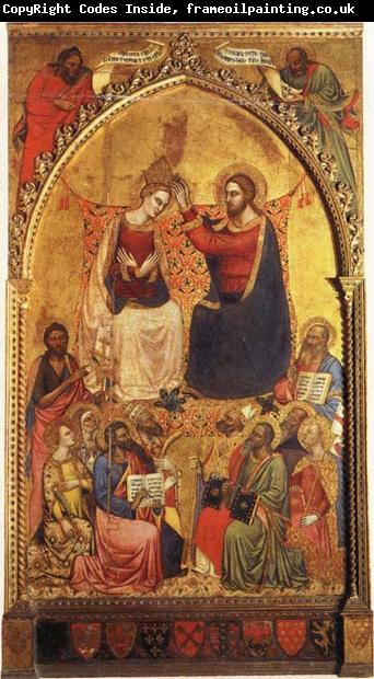 Jacopo Di Cione The Coronation of the Virgin wiht Prophets and Saints
